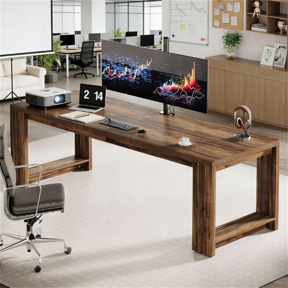 Kitchen dining table, double office desk, rectangular study desk