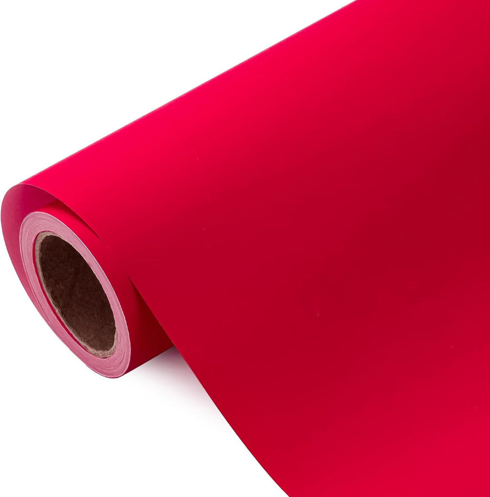 Kraft Red Wrapping Paper Roll - Mini Roll - 17 Inch x 33 Feet - Solid Color Red Christmas Wrapping Paper Perfect for Christmas, Birthday, Wedding, Baby Shower