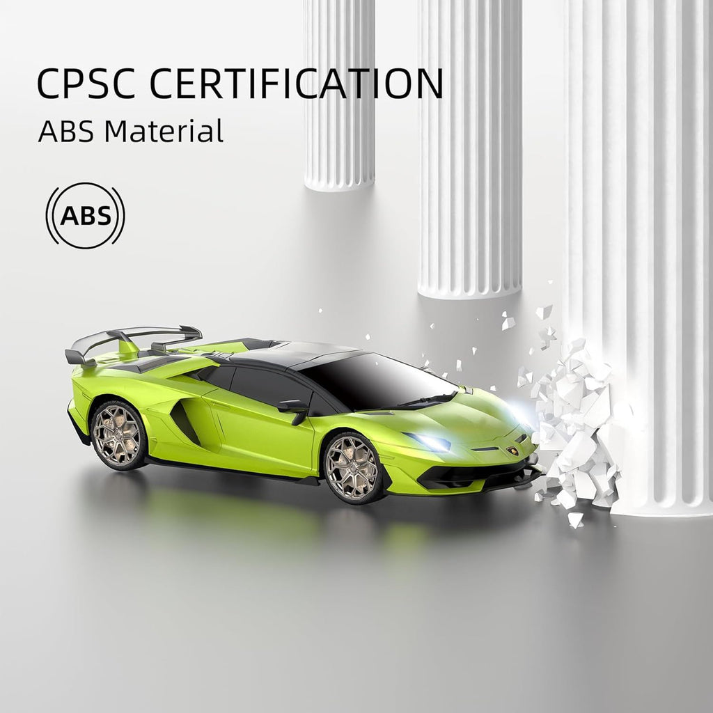 Lamborghini Remote Control Car, 1:24 Scale Electric Sport Racing Hobby Toy Car Lamborghini Model Vehicle for Boys Girls Birthday Gifts, Green