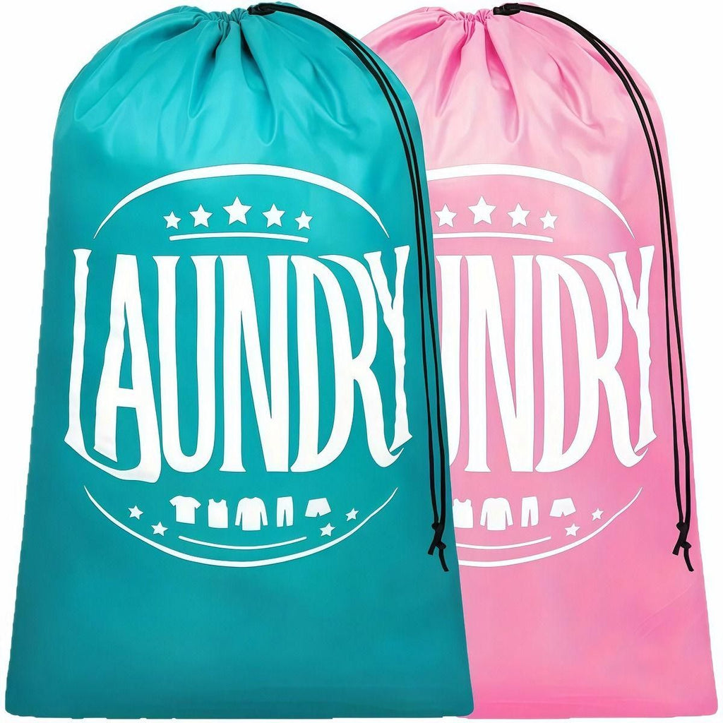 Large capacity letter laundry bag, single pack, drawstring drawstring to prevent entanglement, super practical for storing dirty clothes during travel and home