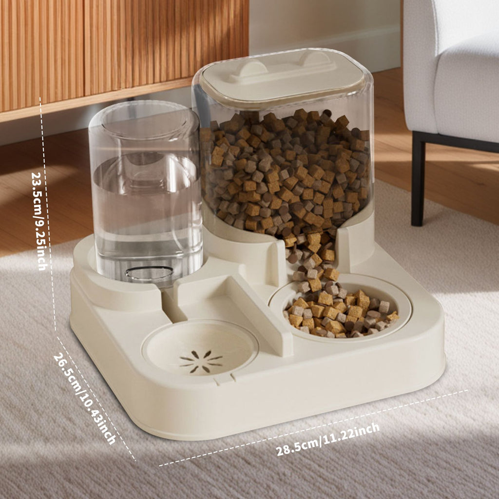 Large capacity transparent automatic pet feeder with timed and quantitative feeding, APP remote control, and dual power supply suitable for cross-border exclusive use by cats/dogs/rabbits
