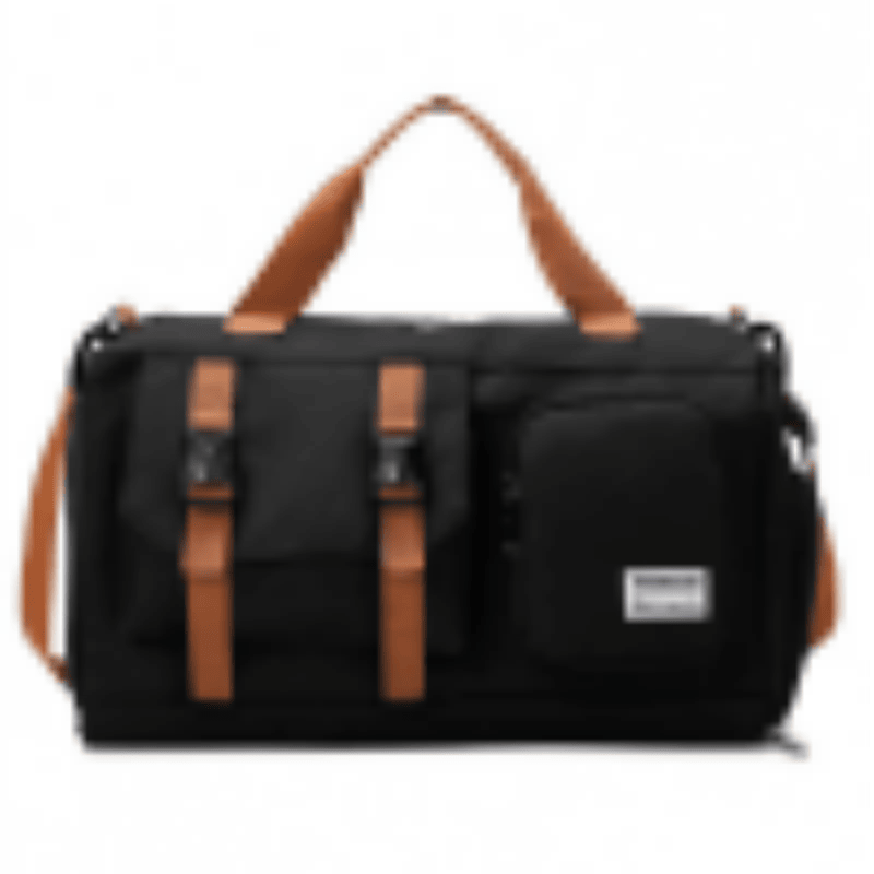 Large capacity travel storage bag with multiple pockets for dry and wet separation, suitable for both handheld and crossbody use, super practical for short distance business trips and fitness