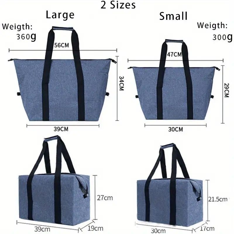 Large Cooling Bag, 5.28gal Foldable Shopping Bag