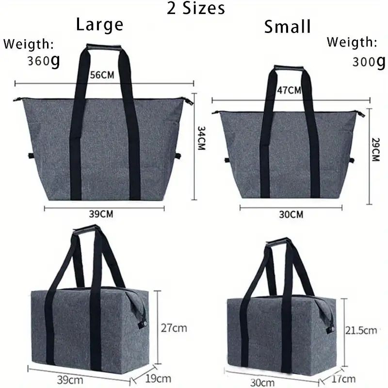 Large Cooling Bag, 5.28gal Foldable Shopping Bag