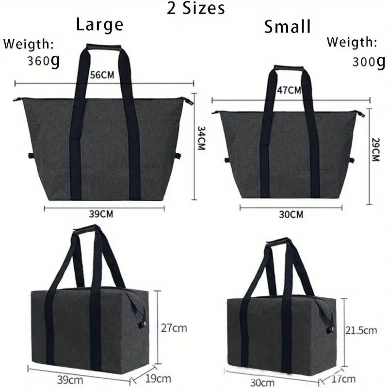 Large Cooling Bag, 5.28gal Foldable Shopping Bag