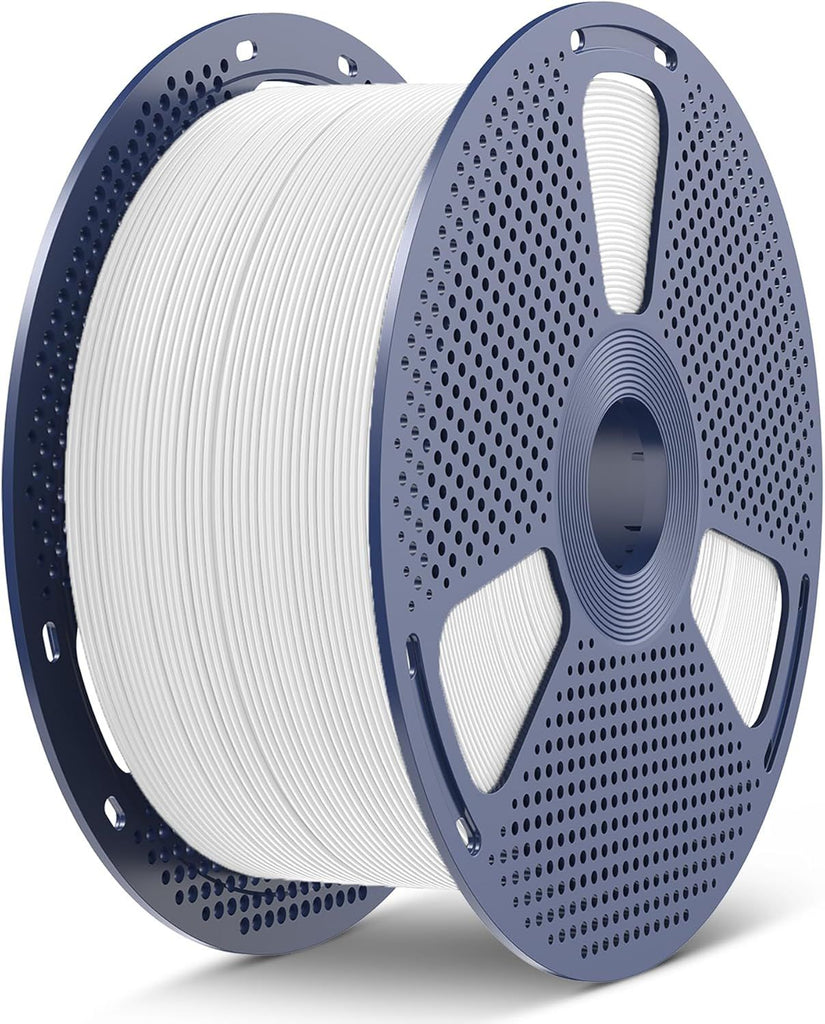 Large Spool 5KG PLA Filament, PLA 3D Printer Filament 1.75mm, Less Stringing Good Layer Adhesion High Toughness,Big Roll PLA Filament, 5KG Spool (11lbs), PLA White