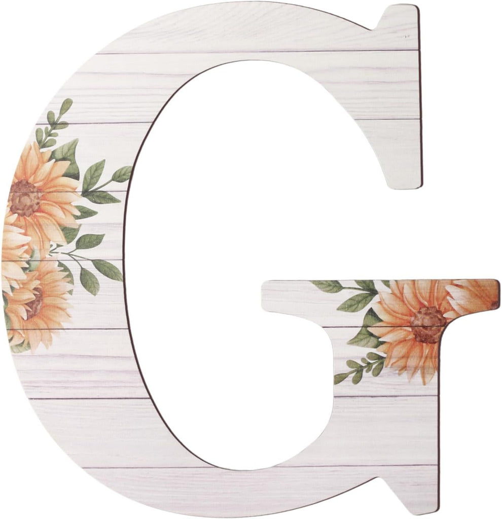 Large Wooden Letters 12 Inch Rustic Wooden Letters G for Wall Decor Home Wood Letters Sunflower Big Wood Wall Letters Decor for Living Room Bedroom Party Wedding Housewarming
