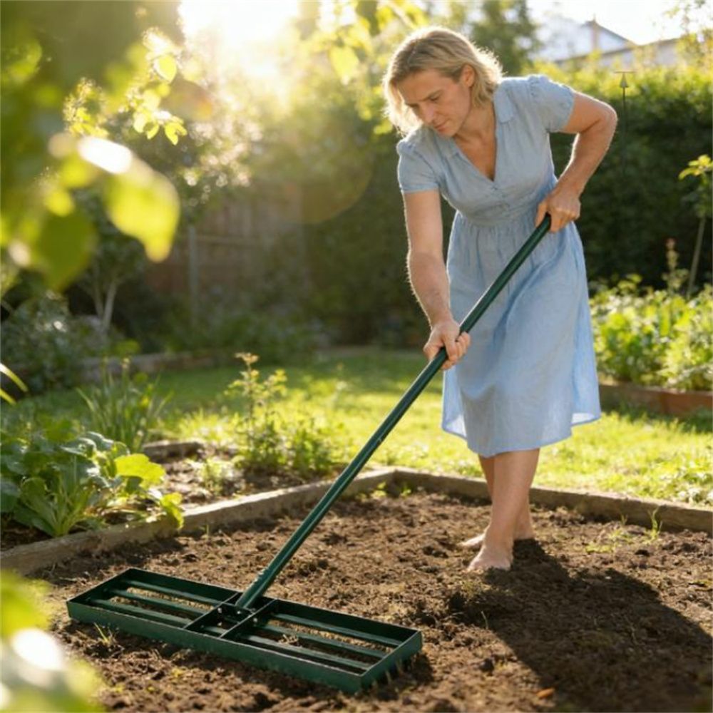 Lawn leveling rake, courtyard leveling rake, rolling lawn punching machine