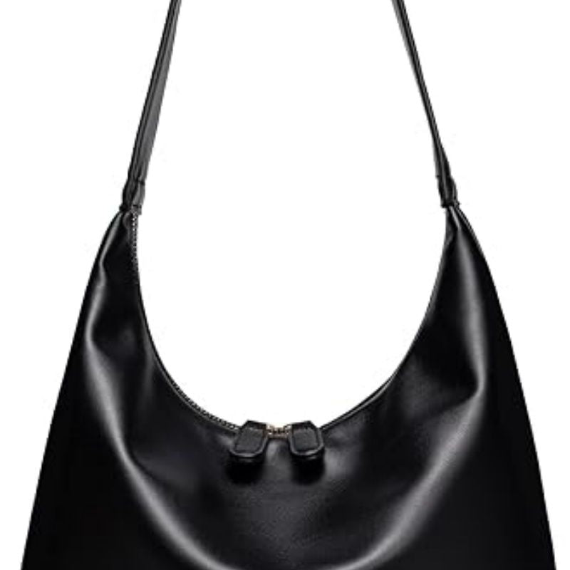 Leather Hobo Bags for Women Small Soft Shoulder Purse Slouchy Tote Handbags with Double Zipper Design 2025
