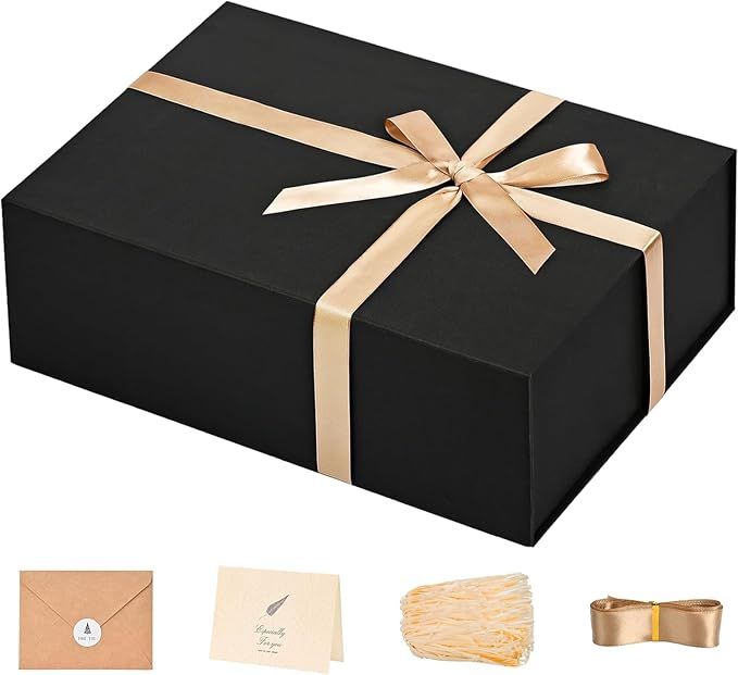 LIFELUM Gift Box' Large Black Gifts Boxes with Magnetic Lids Luxury Gift Box