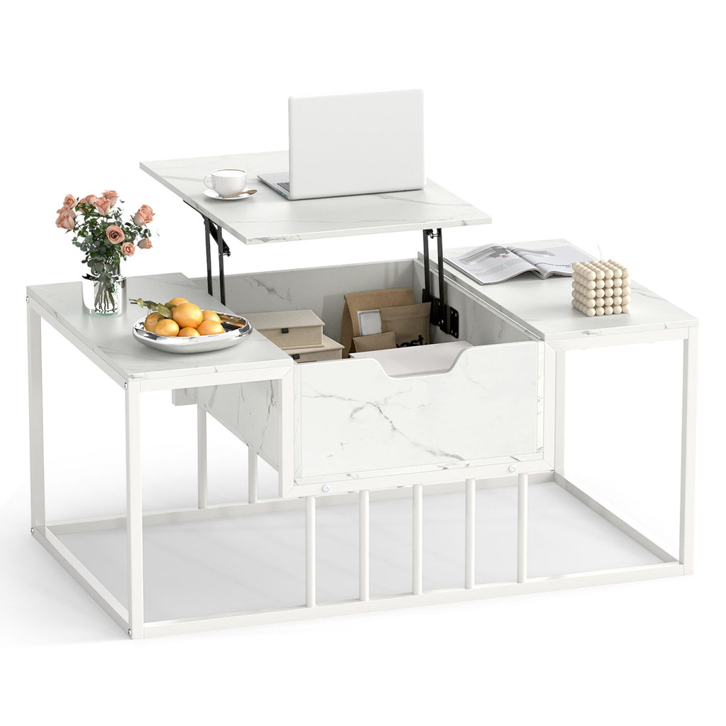 Lift Top Coffee Table Modern Center Table with Hidden Storage Compartment