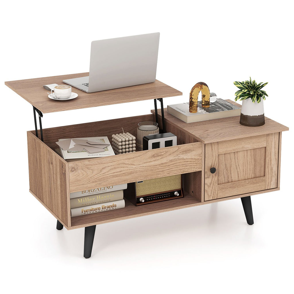 Lift Top Coffee Table with Storage and Hidden Compartment