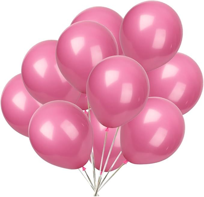 Light Rose Red Balloons,50 pcs 12 Inch Latex Balloons,for Wedding Birthday Party Baby Shower Christmas Party Decorations