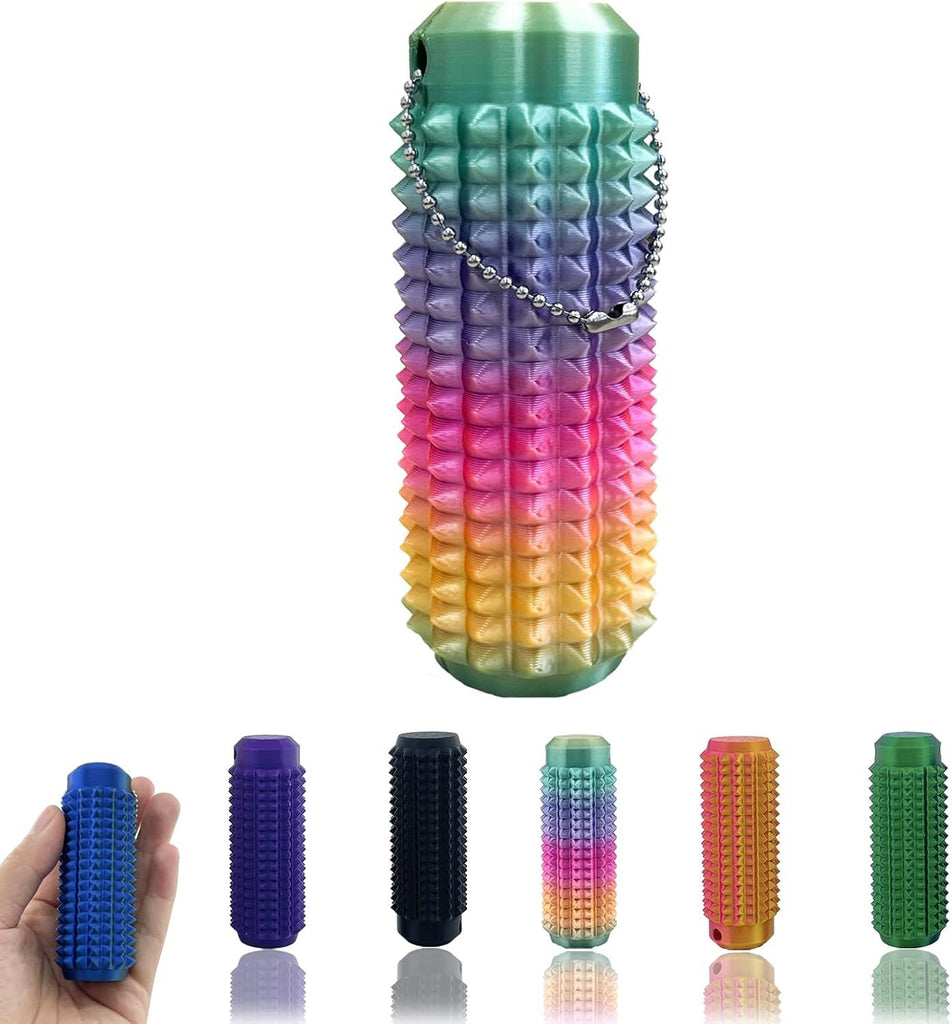 Little Ouchies Fidget, Portable Stim Tool, Pocket Fidget Toy, Pain Stim Fidget, 3D Printed Venting Key Pendant, Spiky Grippie Stim Keychain for Anxiety Relief Valentines Day Gift for Kids