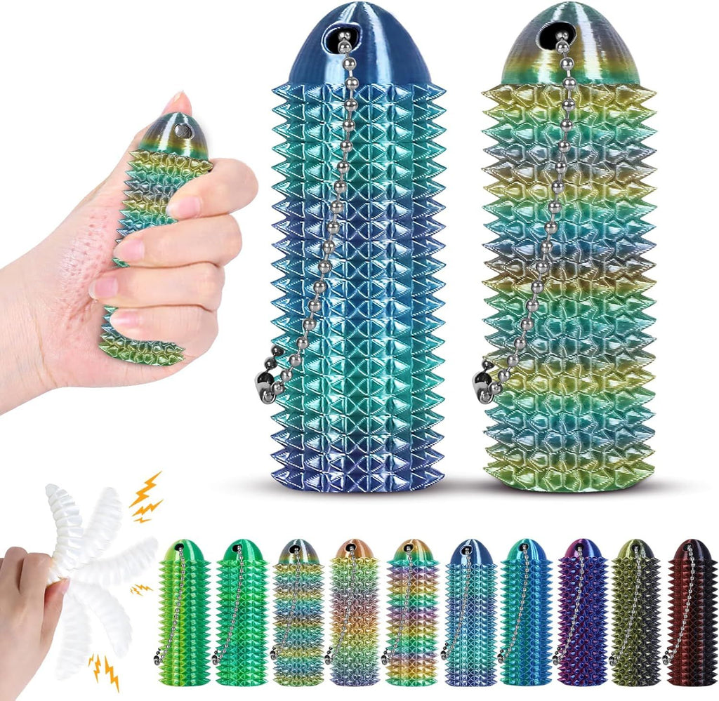 Little Ouchies Pain Fidget - Portable Stim Tool, Fidget Toy for Adults, Pain Stim Fidget, 3D Printed Spiky Grippie Stim Keychain for Anxiety Relief, Novelty Gifts