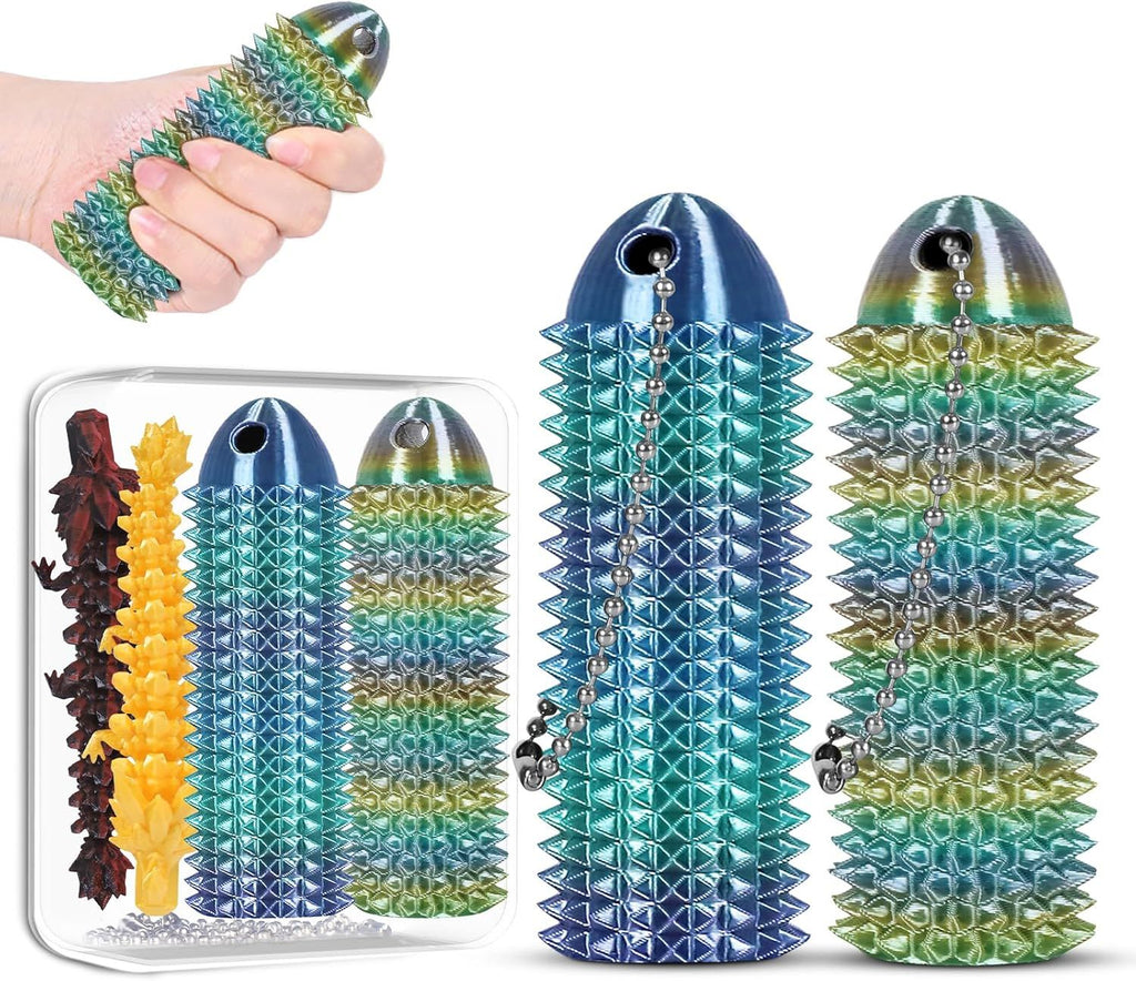 Little Ouchies Pain Fidget - Portable Stim Tool, Fidget Toy for Adults, Pain Stim Fidget, 3D Printed Spiky Grippie Stim Keychain for Anxiety Relief, Novelty Gifts