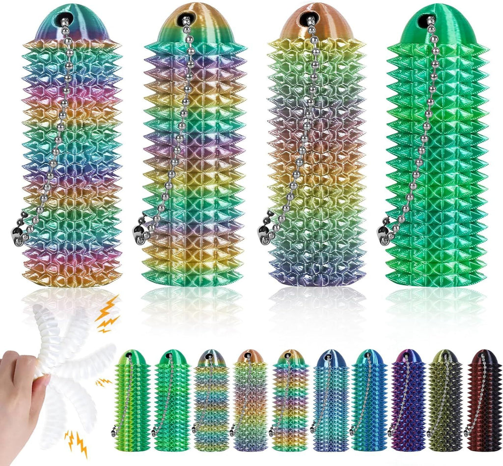 Little Ouchies Pain Fidget - Portable Stim Tool, Fidget Toy for Adults, Pain Stim Fidget, 3D Printed Spiky Grippie Stim Keychain for Anxiety Relief, Novelty Gifts