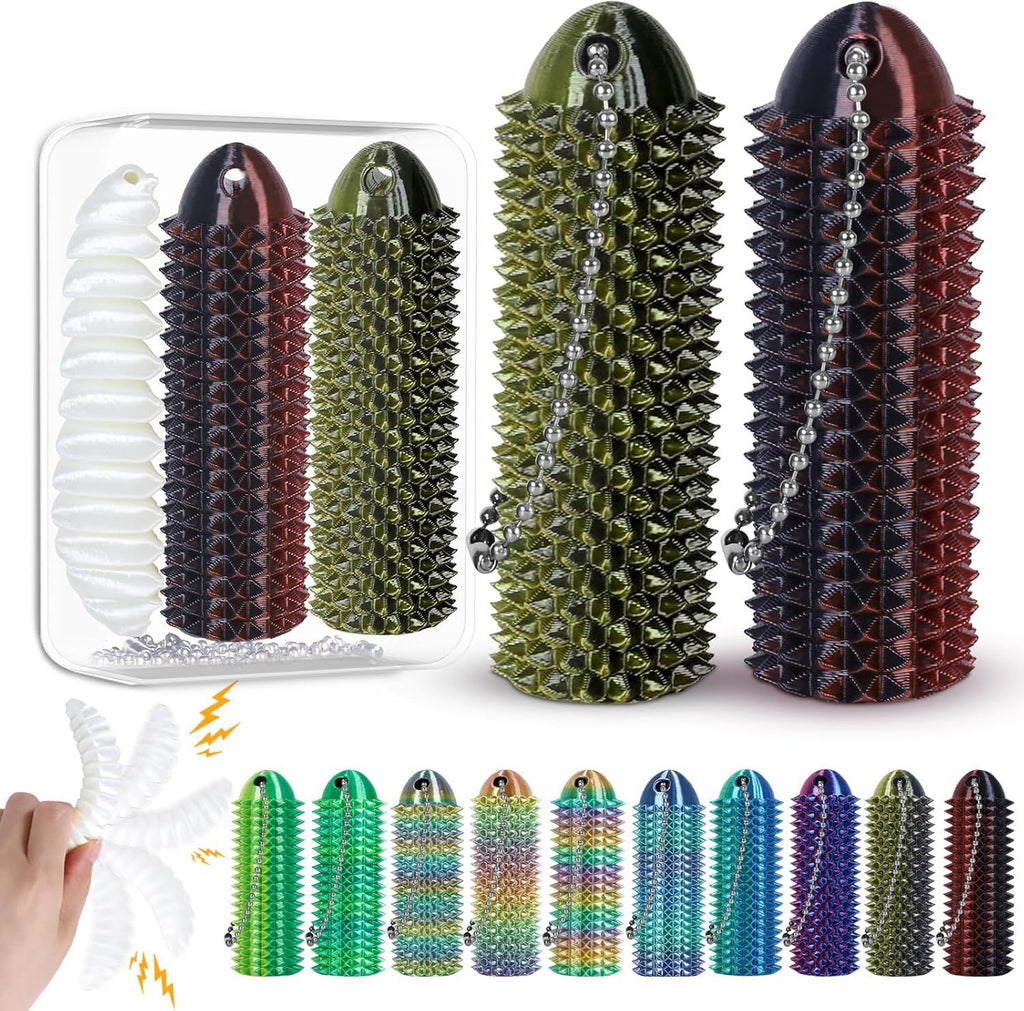 Little Ouchies Pain Fidget - Portable Stim Tool, Fidget Toy for Adults, Pain Stim Fidget, 3D Printed Spiky Grippie Stim Keychain for Anxiety Relief, Novelty Gifts
