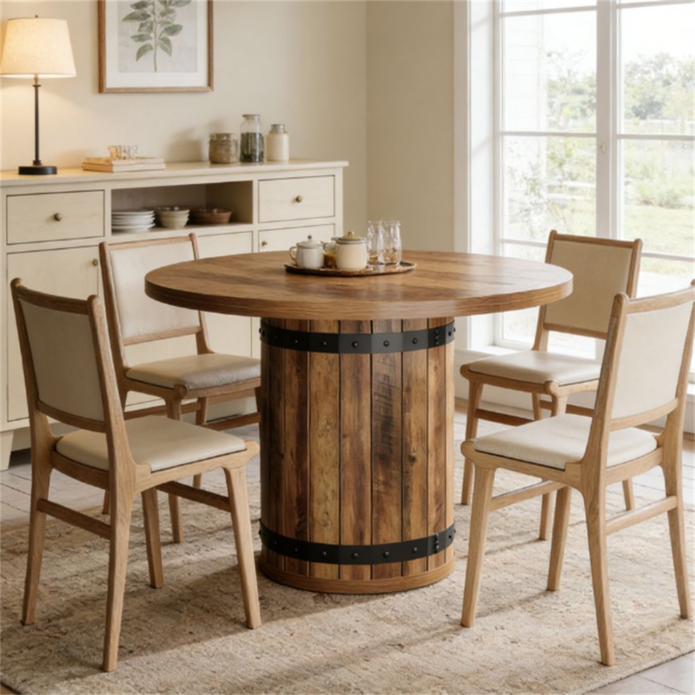 Living room dining table, circular dining table, kitchen table