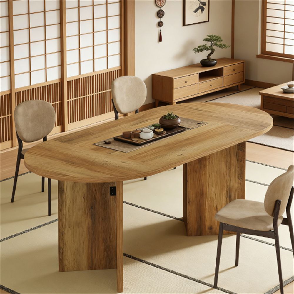 Living room dining table, oval dining table, kitchen dining table, central table, coffee table
