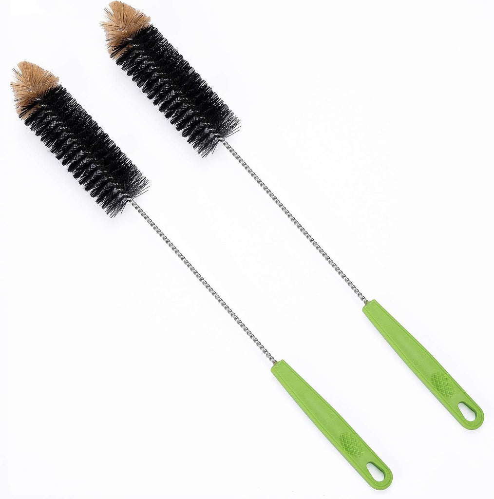 Long Bottle Brush, 17 in Bendable Cleaner Brushes for Cleaning Neck Beer Bottles, Wine, Baby Bottles, Water Bottles, Tumblers, Flask, Bird Feeder, Vase and Brewing Supplies black/2Pack