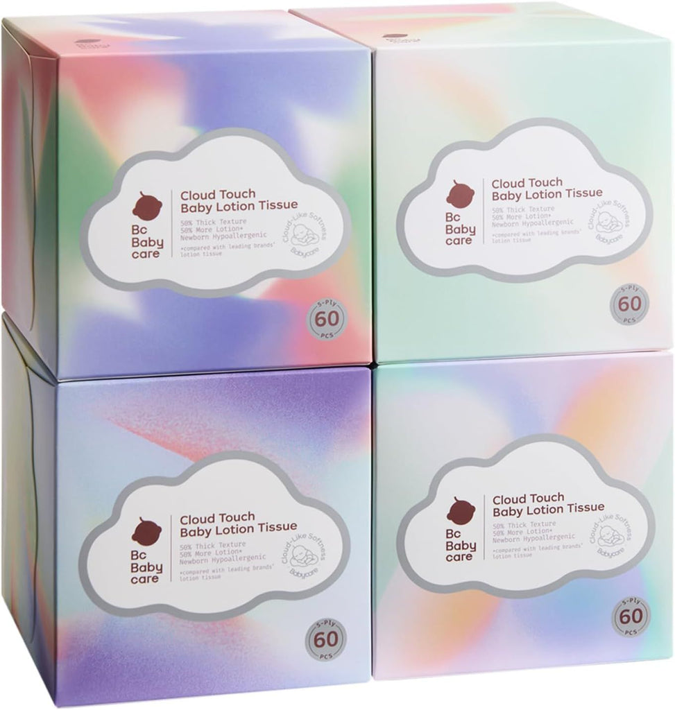 Lotion Ultra Soft Facial Tissues, Hypoallergenic, Plant-based Materials, Clean Gentle Baby Essentials