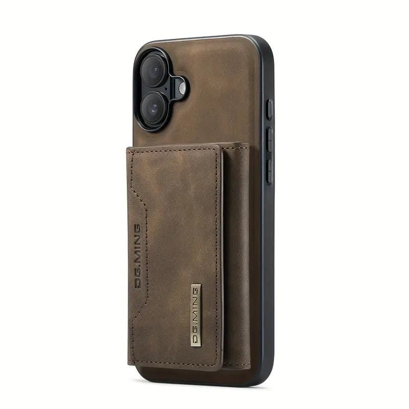 M2 Magnetic Card Holder Protective Cover - For iPhone 16 Pro Max & 15 Pro Max - Split Mobile Phone Case - - Protects Phone & Holds Cards - Great Gift for Tech Lovers.(Iphone 16 (6.1inch)2024)