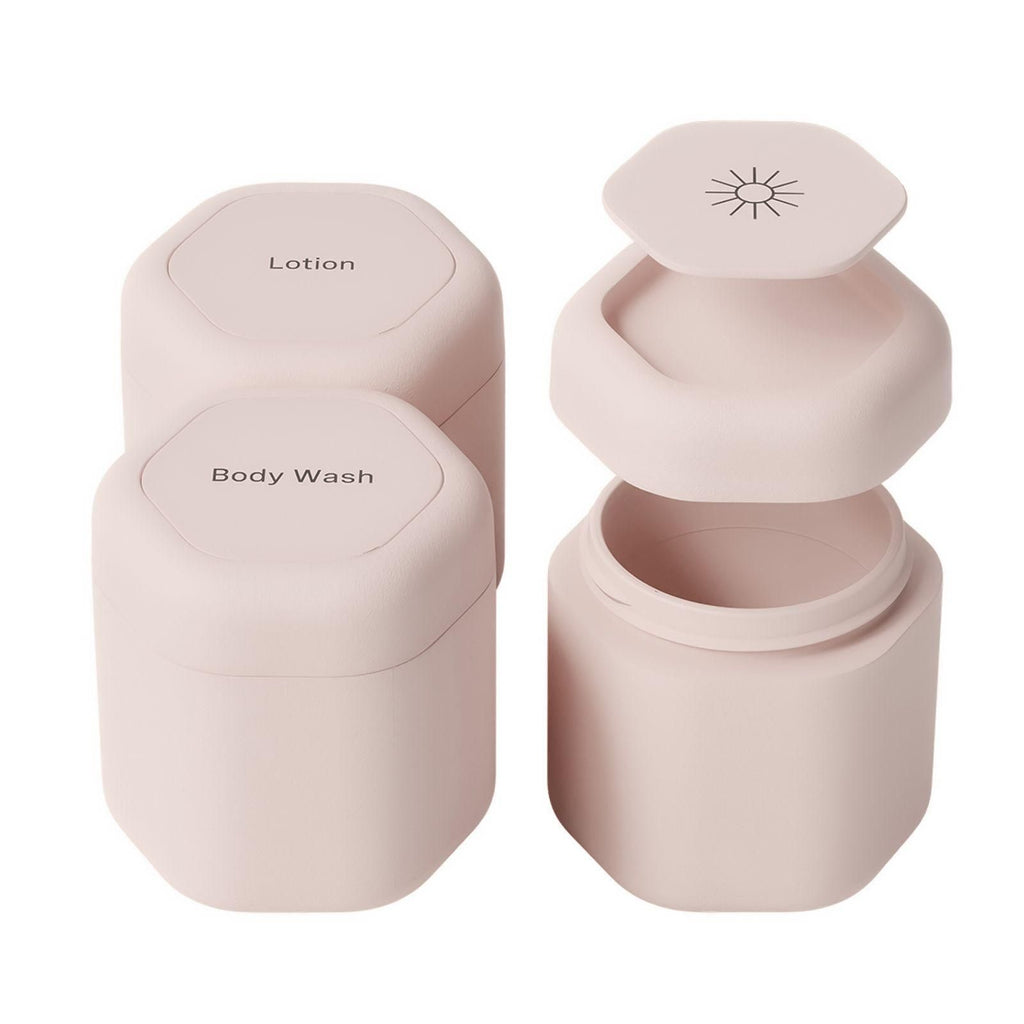 Magnetic clamshell travel subpackage tank 3 pieces, sealed leak proof skin care cream storage box, portable face cream subpackage container