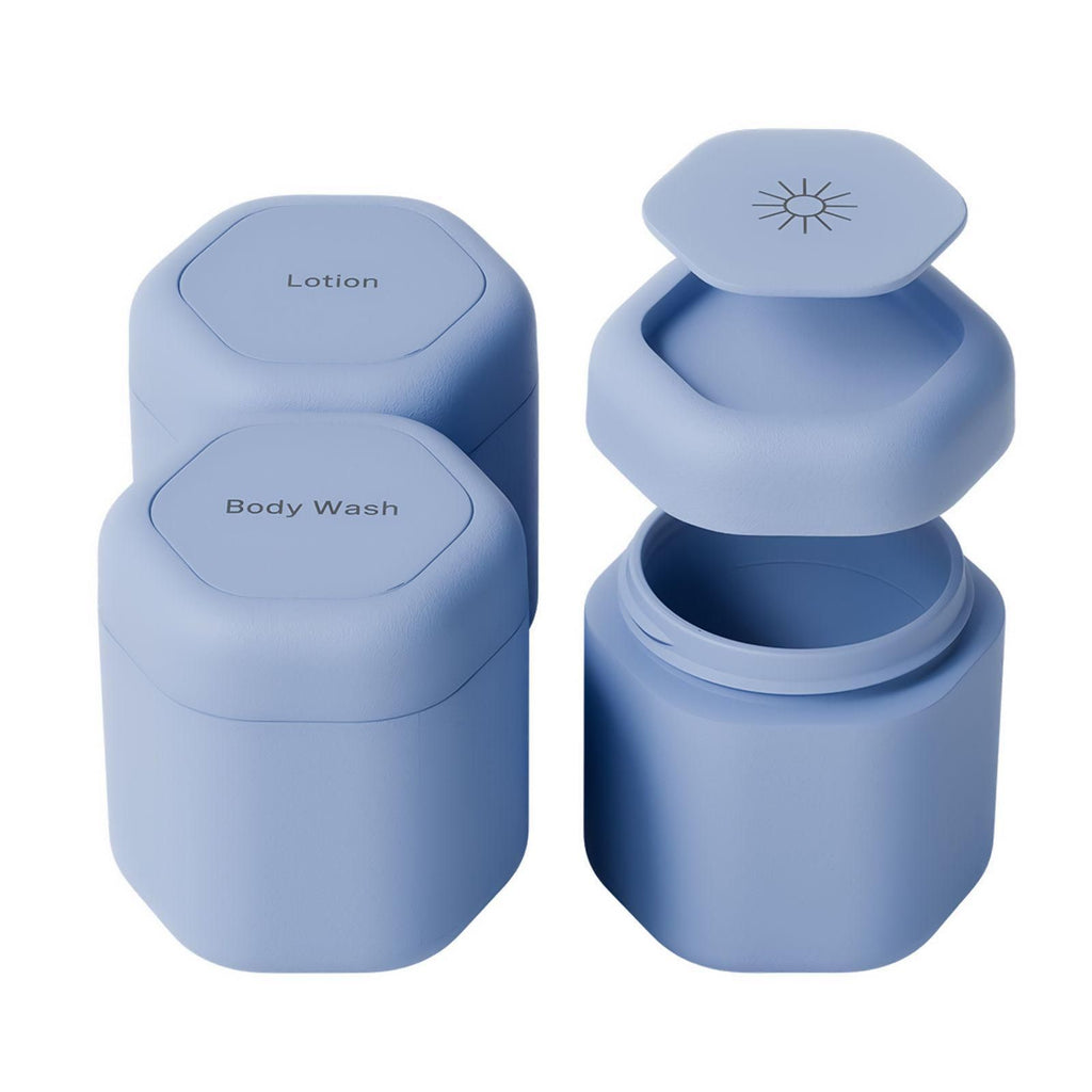 Magnetic clamshell travel subpackage tank 3 pieces, sealed leak proof skin care cream storage box, portable face cream subpackage container