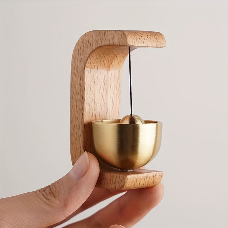 Magnetic Door Chime Bell, Wooden Shopkeepers Bell for Door Opening - Ding Ding Sound