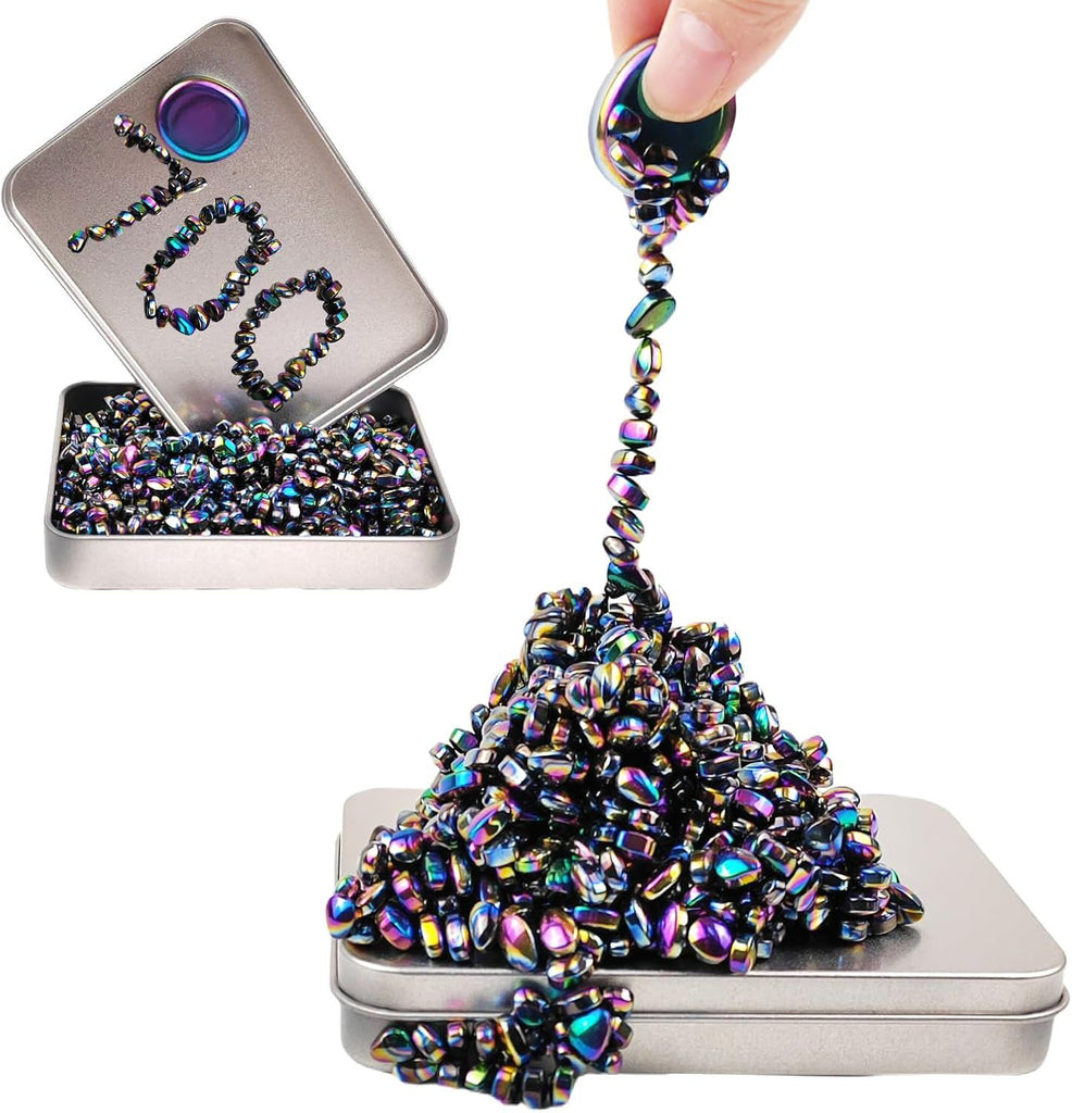 Magnetic Ferrite Putty Rock, More Than 700 Weak Magnet Smooth Ferrite Pebbles, Small Magnetic Beads Fidget Adults Toys for Office