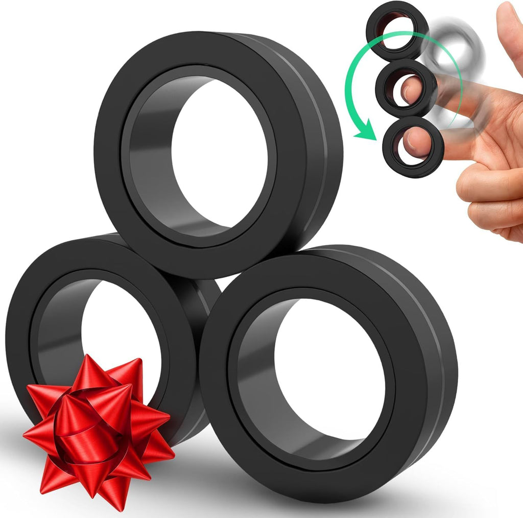 Magnetic Rings Stocking Stuffers for Teens - Fidget Toys Adults - Stocking Stuffers for Boys