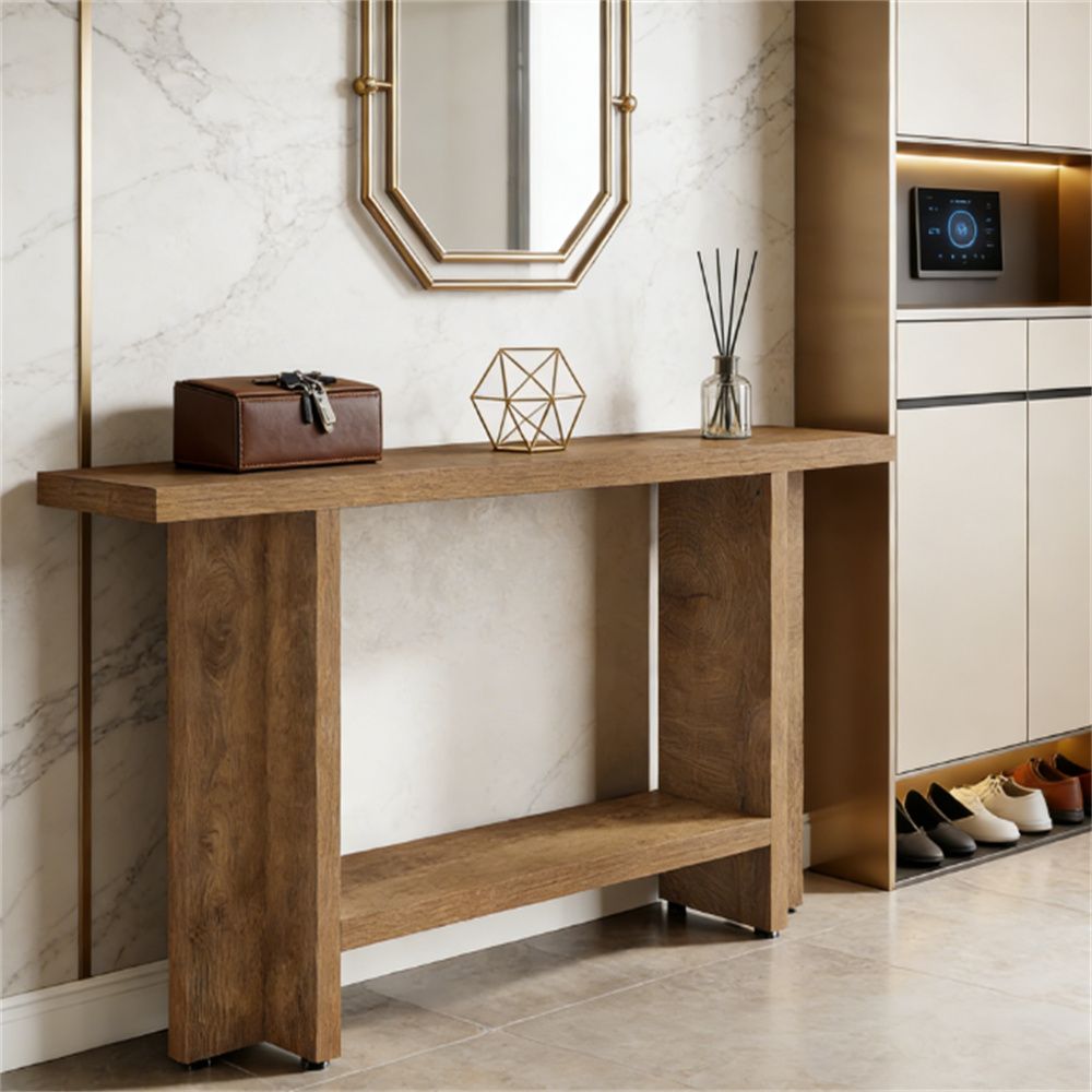 Main console, farmhouse sofa table, corridor table, entrance table, lobby table, with intelligent double-layer storage