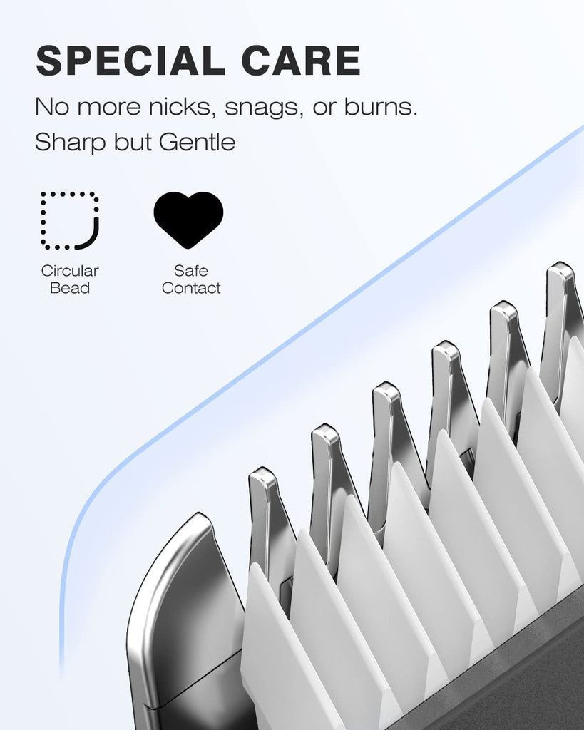 Manscape Hair Finishing Trimmers, Pubic Hair Trimmer for Men and Women, Electric Ball Trimmer Pubic Shaver,Hypoallergenic Ceramic Blade Heads,Waterproof Wet/Dry Groin Shaver,20 Times Usage
