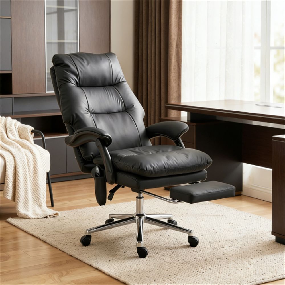 Massage chair, office chair, high back chair, computer chair, black