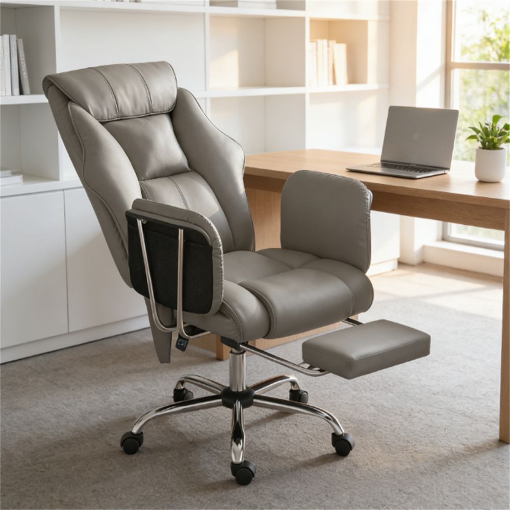 Massage chair, office chair, high back chair, computer chair, gray