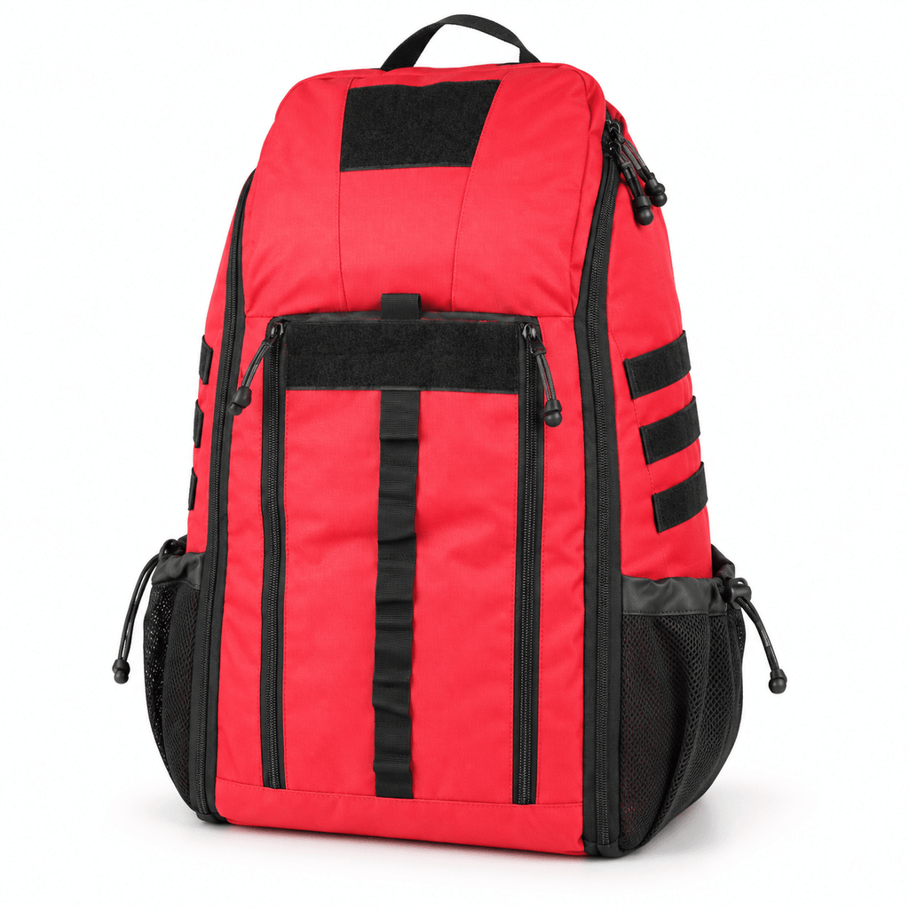 Medical Backpack, First Aid Supply Bag with Multiple Pockets and Webbing