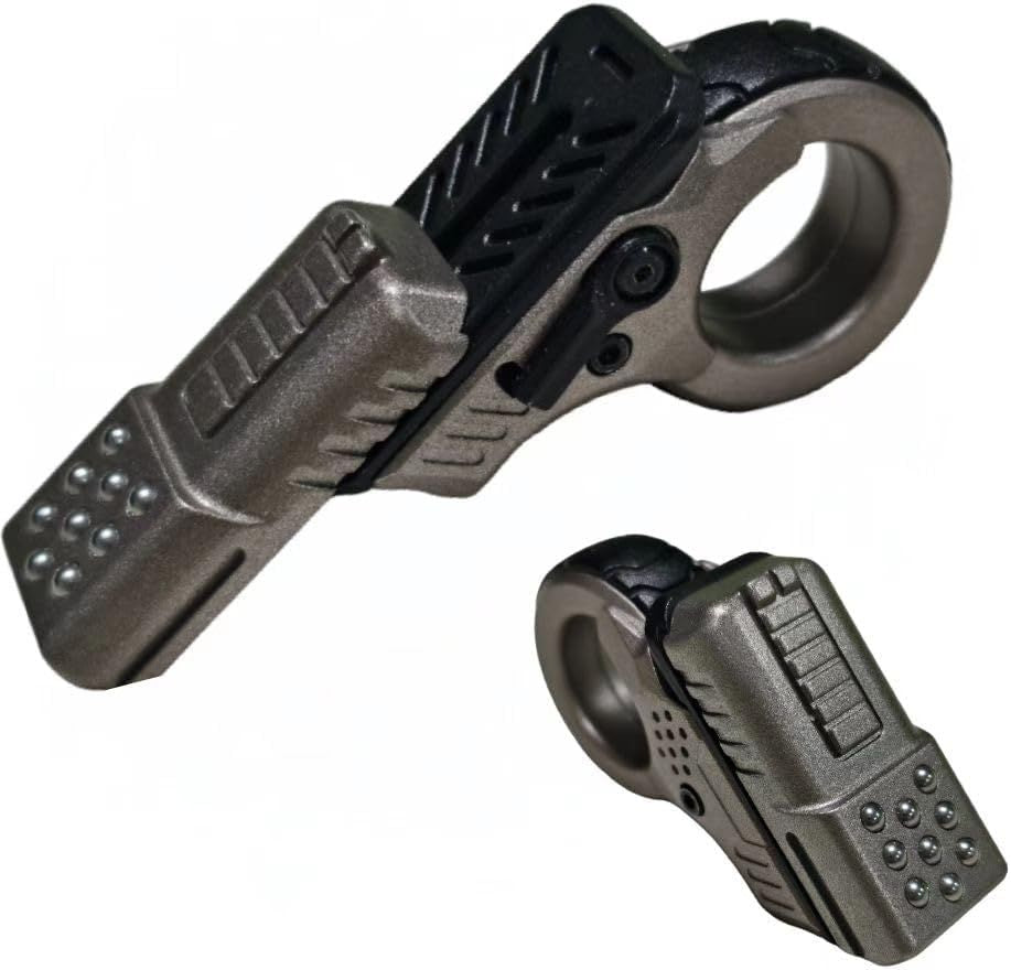 Metal Fidget Gun Slider Toy for Adults - 5-in-1 Stress Relief Modes, Zinc Alloy Folding Ratchet Pistol with Haptic Feedback, Portable Desk Toy for Anxiety & ADHD