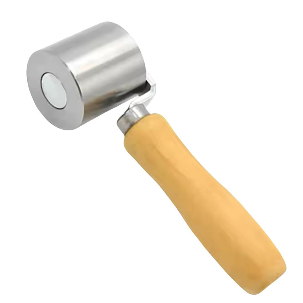 Metal Seam Roller with Wood Handle for Eternabond Tape RV Roof Repair Hot Air Welding Auto Car Audio Sound Deadening Application Rolling Wheel Roller (1)