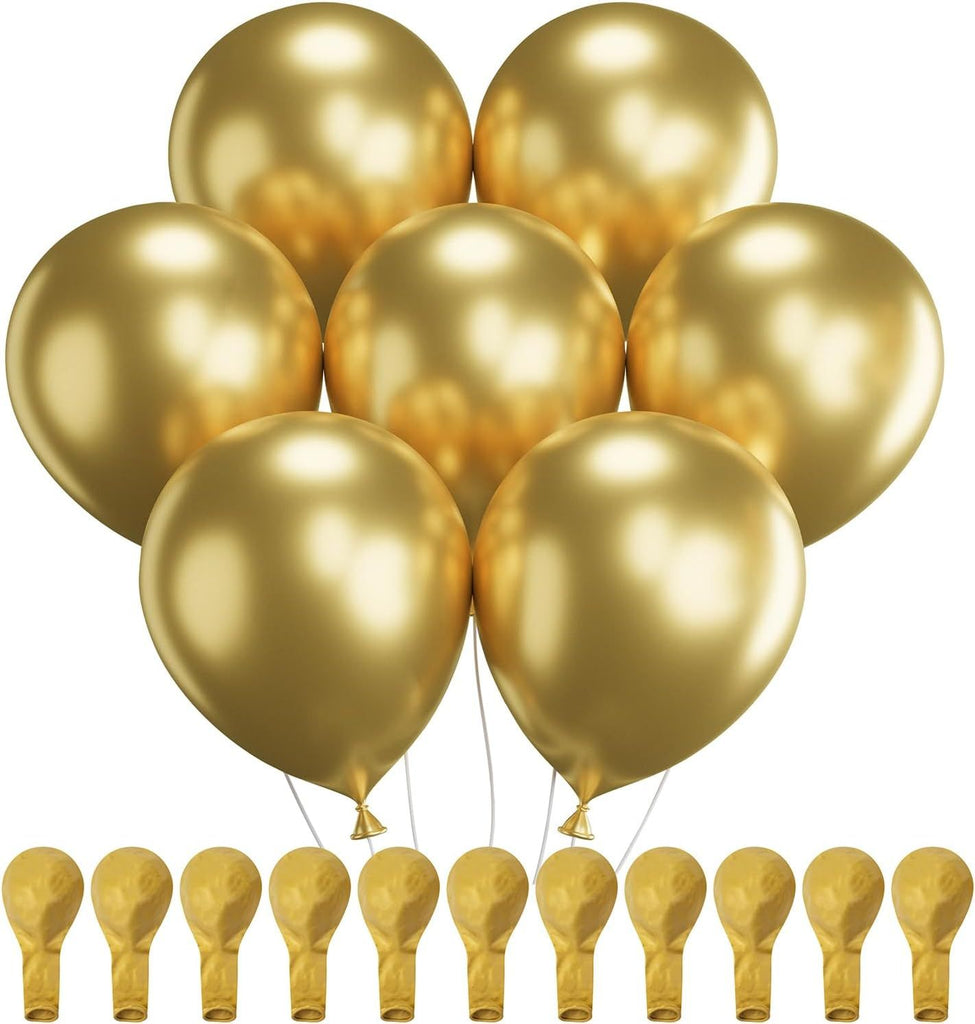 Metallic Balloons, 12 Inch, 54 Pack, Metallic Gold Balloons