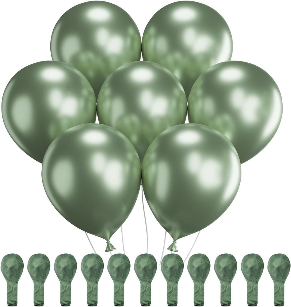 Metallic Balloons, 12 Inch, 54 Pack, Metallic Green Balloons