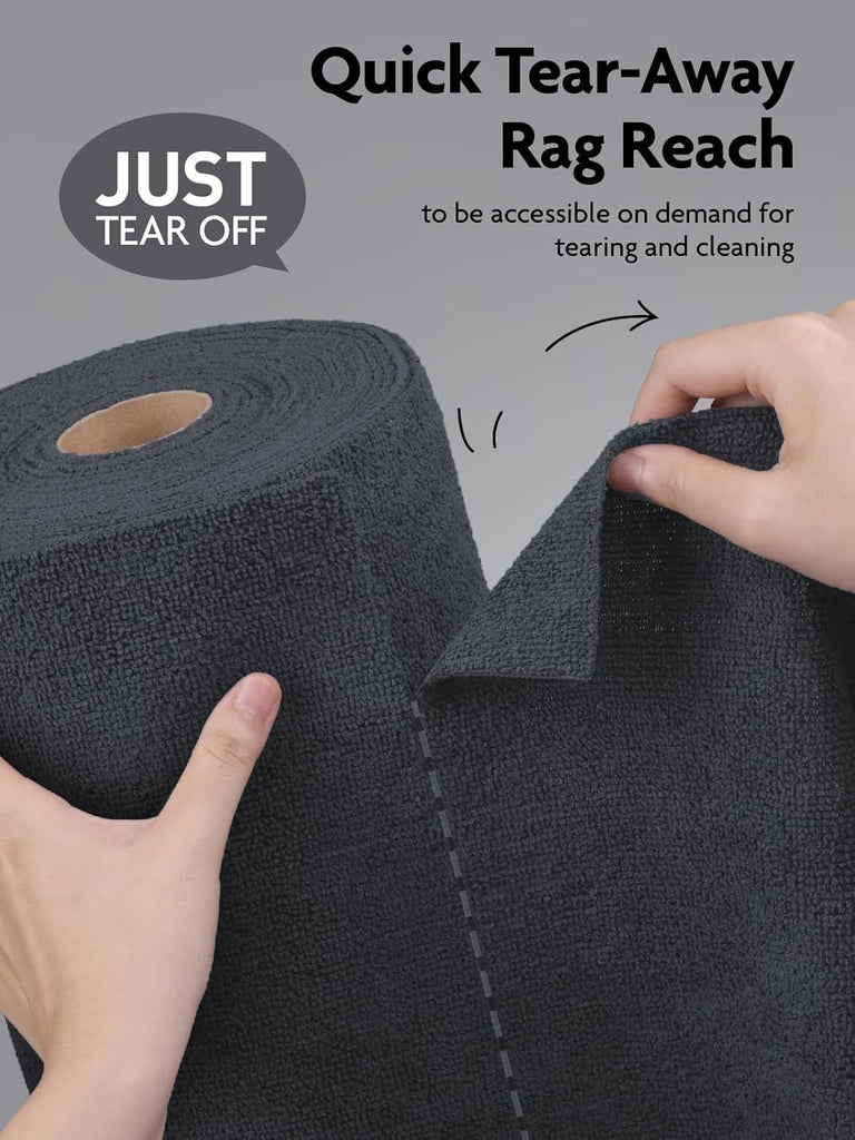 Microfiber Cleaning Cloth Roll -75 Pack, Tear Away Microfiber Towels, 12" x 12", Reusable, Washable, Scratch Free, Ultra Absorbent Dishcloth for All-Around Cleaning Supplies