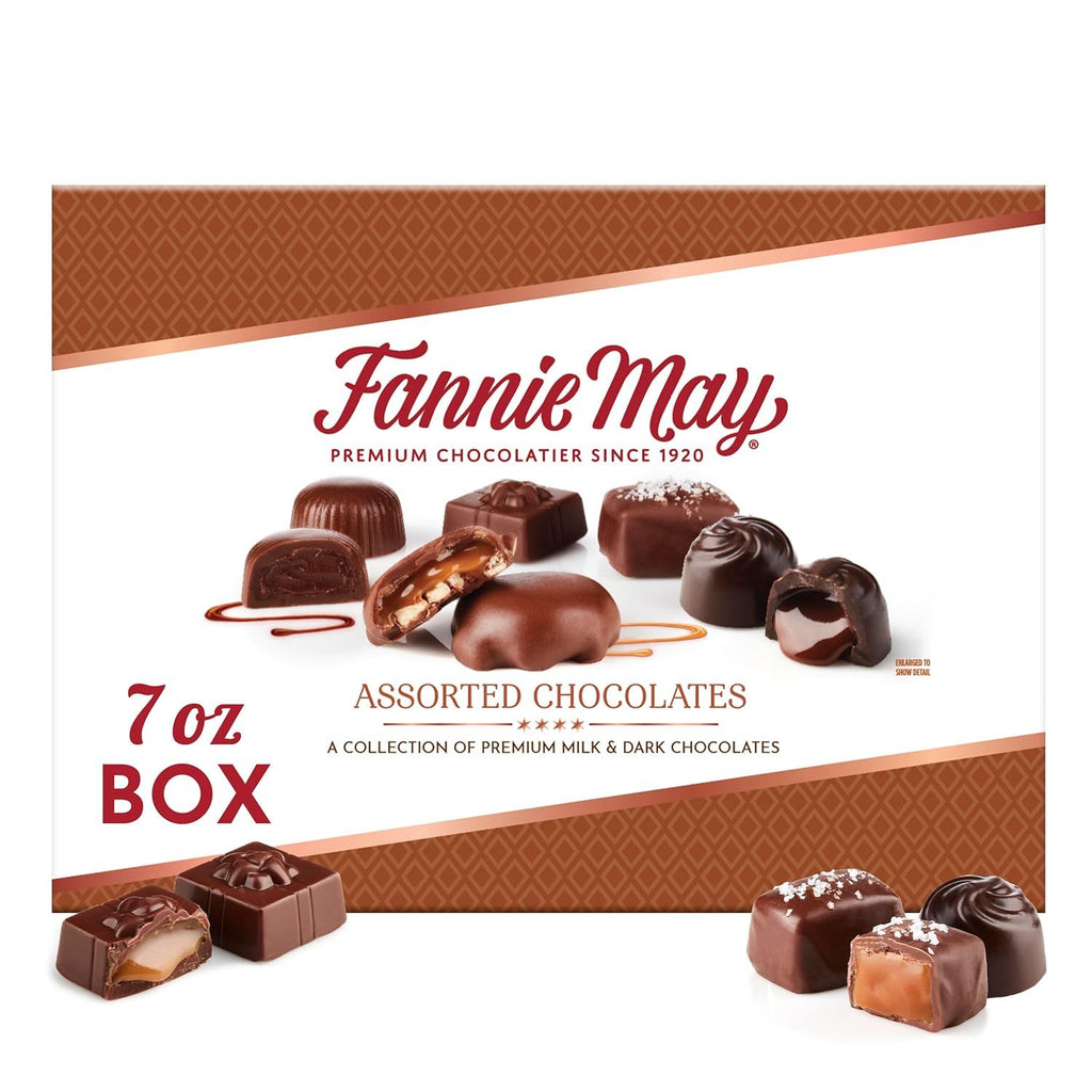 Milk and Dark Chocolate Holiday Gifts, Assorted Chocolates, Chocolate Gift Box, 7 oz