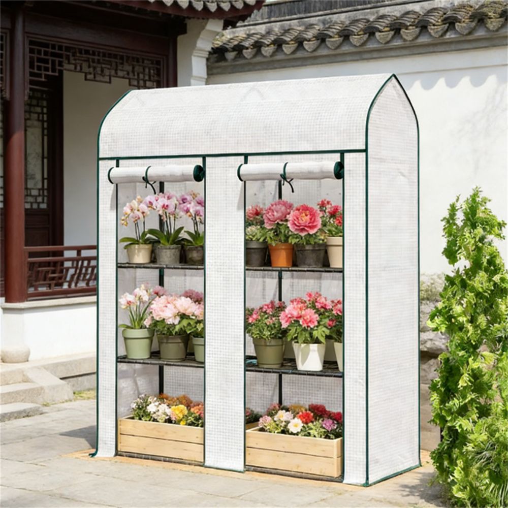 Mini greenhouse, portable greenhouse, white