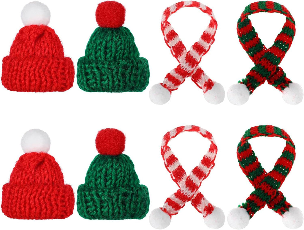 Mini Knit Hat Mini Christmas  Santa Christmas Decorations