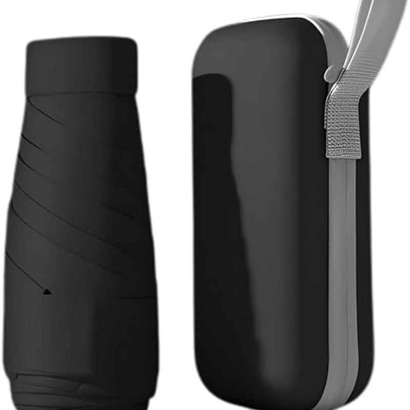 Mini Travel Sun Umbrella for Purse With Case,Small Compact UV Umbrella Protection Sun,Lightweight Portable Parasol Windproof for Women Men Kids