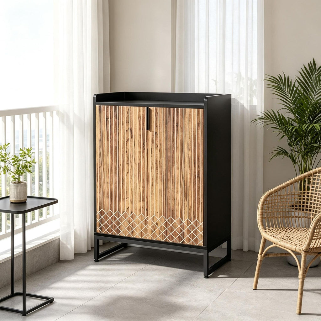 Modern 5-Tier Shoe Cabinet with Doors - Organized Storage Solution for Home