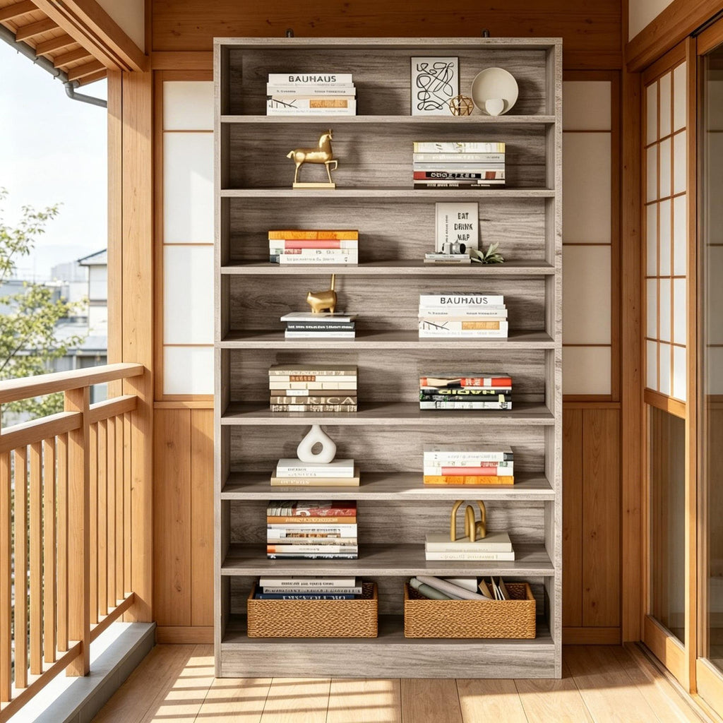 Modern 71 Inch Freestanding Bookcase Display Organizer Etagere for Home Office