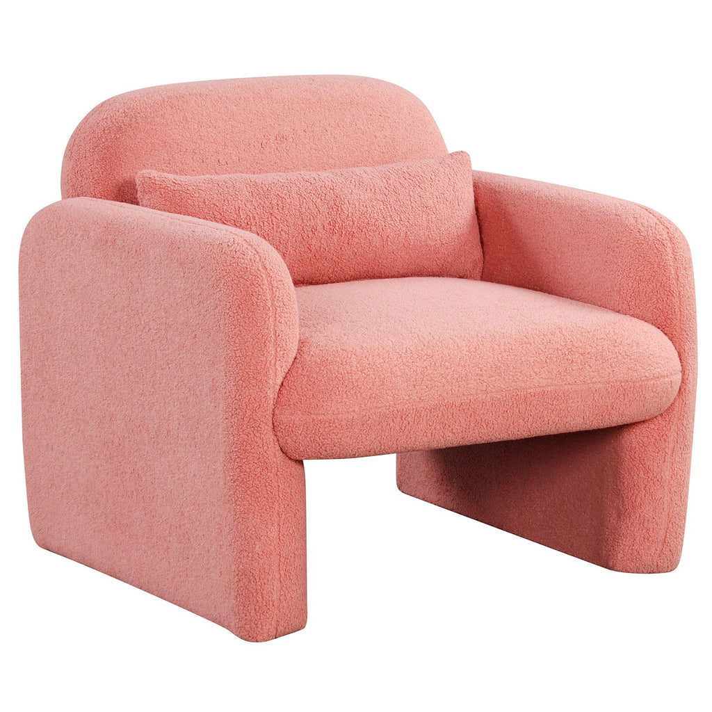 Modern Accent Chair with Waist Pillow and Armrests for Living Room Bedroom