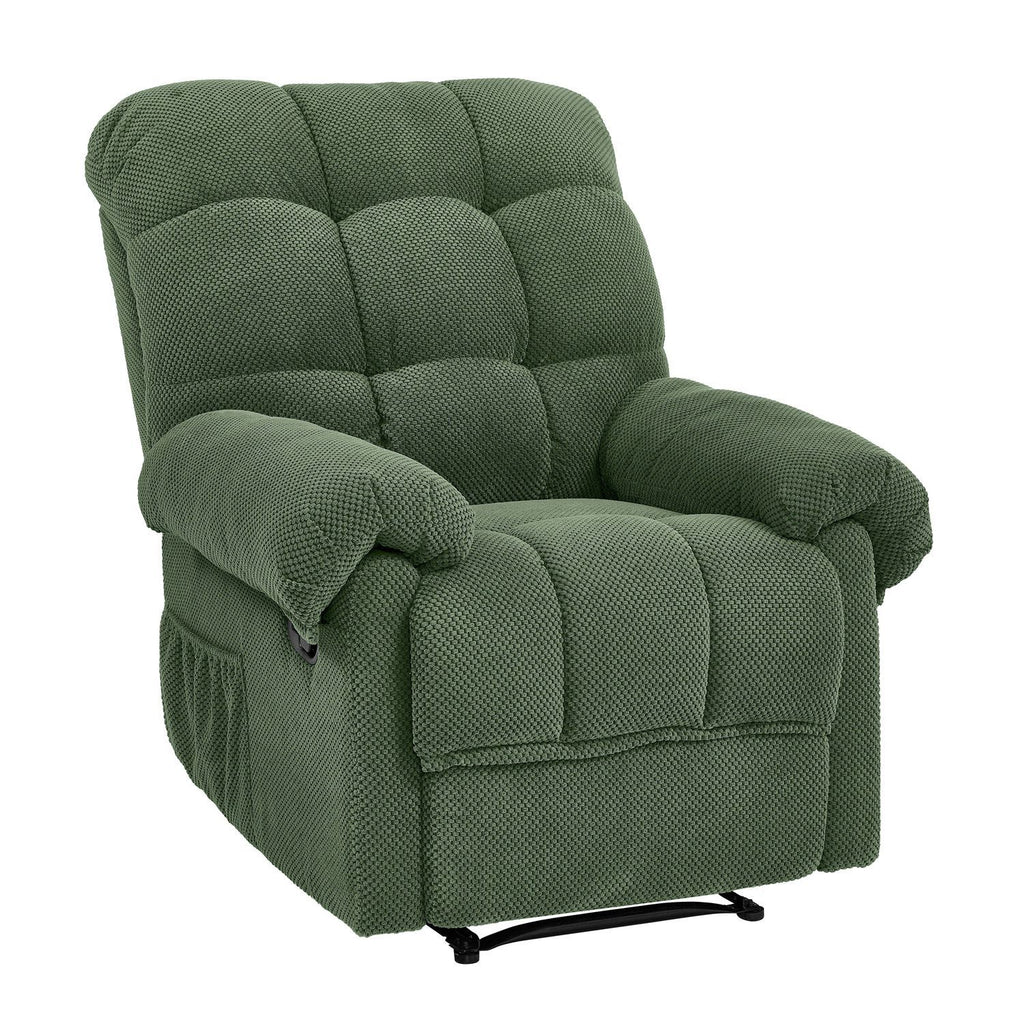 Modern Fabric Reclining Lounge Chair, Overstuffed Recliner Chair